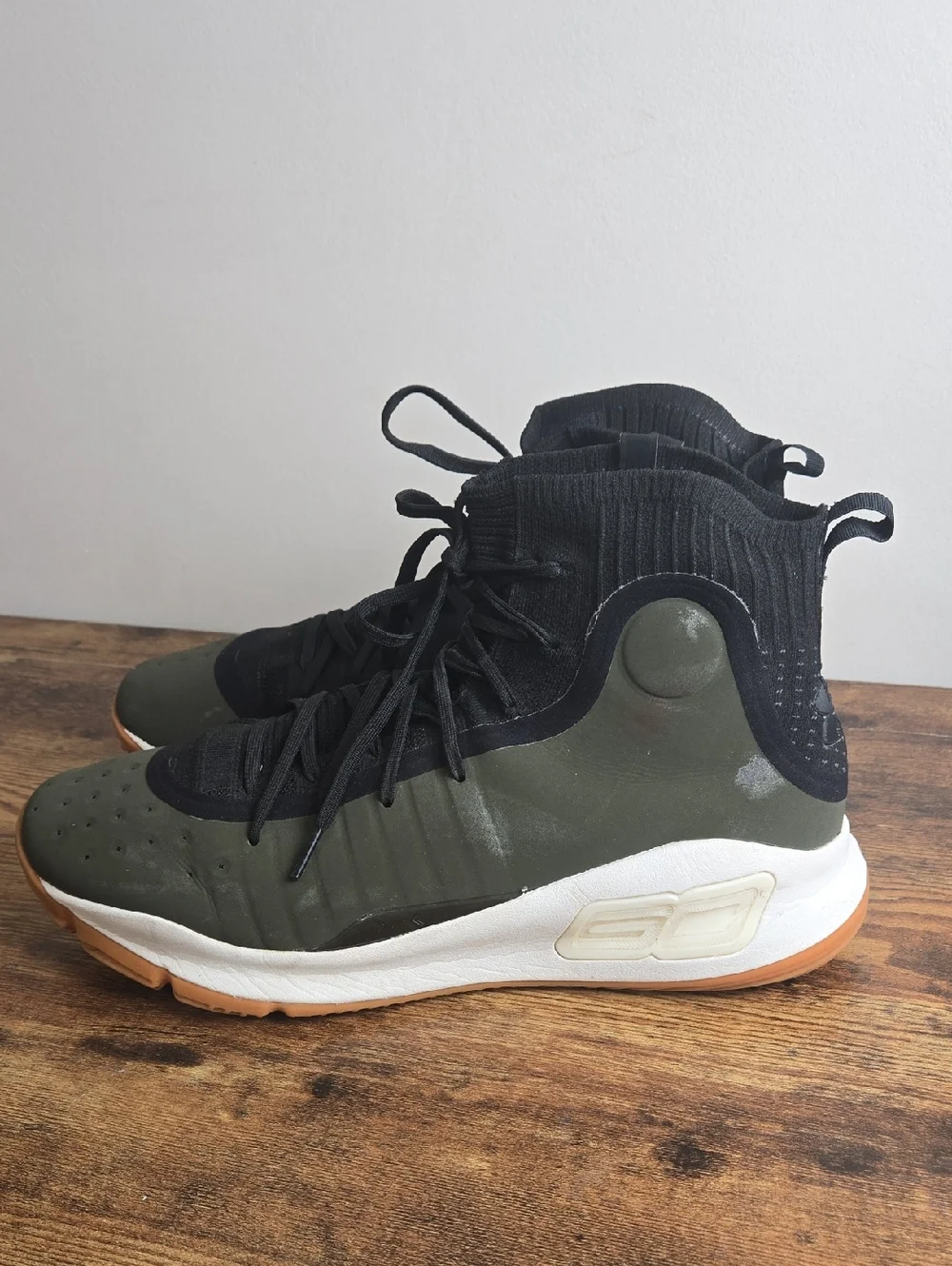 Under Armour Curry 4 Retro Stephen UA Mens 13 Green Black Basketball Sneakers